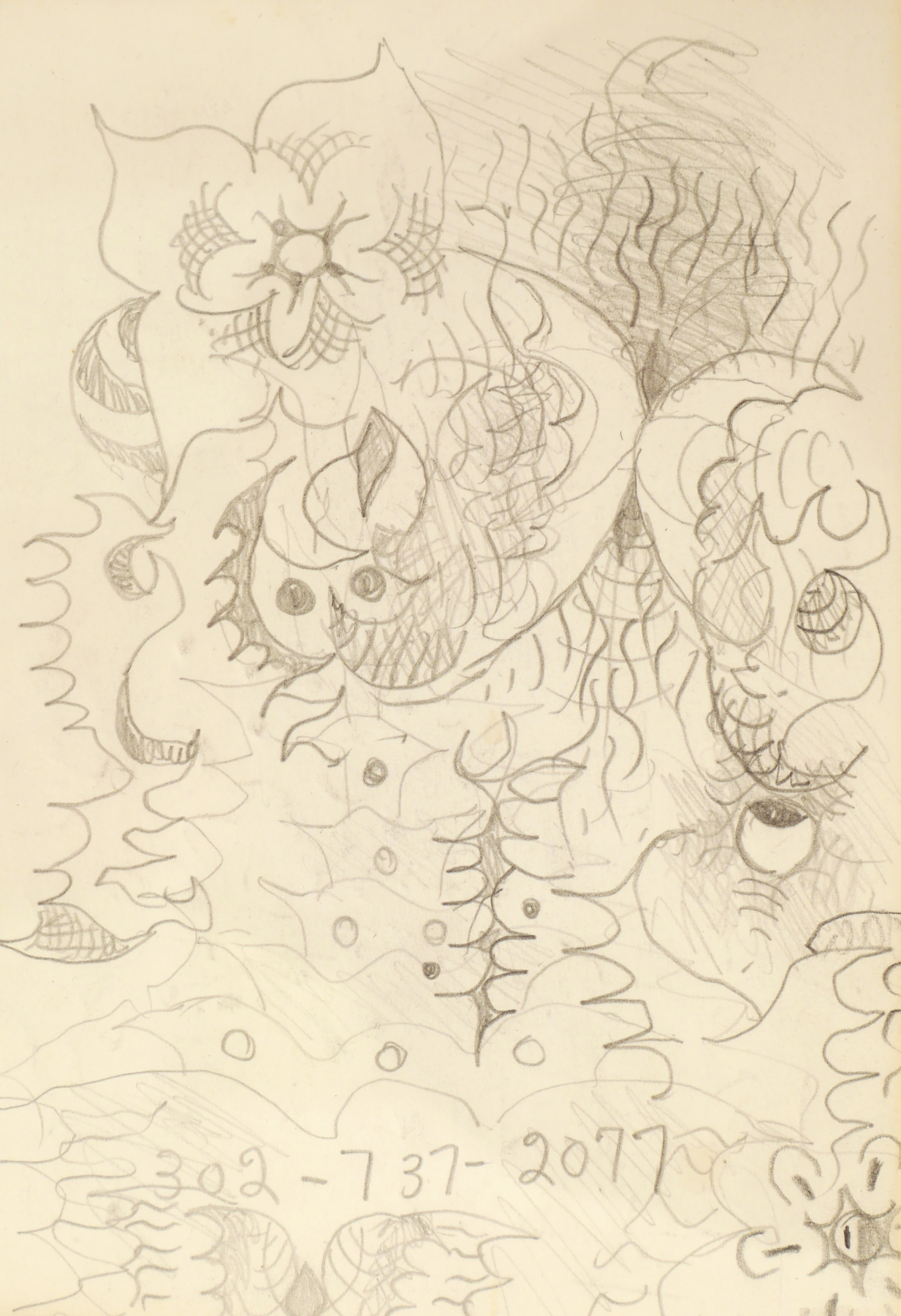 Doodle 2, n.d.

Pencil on paper

5 1/8 x 7 1/4 inches&amp;nbsp;